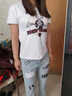 欧迪惠2026年夏季新款休闲裤女装套装韩版气质短袖衣服女直筒牛仔裤子女 白T上衣+牛仔裤 S 实拍图