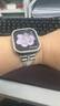 适用apple watch表带s11/s10真皮复古凯旋门女款iwatchs9苹果手表带s8高级感s7女士applewatch 【双面真皮】米白色+钻壳 适用iwatch s11/S10【46mm】表 实拍图