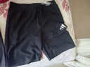 阿迪达斯短裤男夏季透气薄款宽松休闲运动梭织五分裤 黑/白 3CS-BW  2XL  实拍图