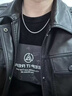 MZMZ铂金项链男pt950白金简约时尚百搭气质素链情人节七夕礼物送男友 当/次日达-轻贵竹节宽4mm链长55cm（礼盒装） 实拍图
