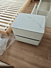 【京喜甄选】意式轻奢实木岩板床头柜卧室床边柜收纳柜整装一体柜 米白色 宽50+深40+高50（cm） 实拍图