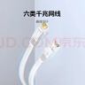 绿联六类网线 扁平千兆网络宽带线 CAT6类家用电脑监控网线隐藏走线 8芯双绞成品跳线 10米灰白色25010 实拍图