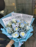 百花馆鲜花同城配送小时达玫瑰花满天星洋桔梗真花束生日礼物女友成人礼 【星辰之恋】11朵碎冰蓝|dy679 实拍图