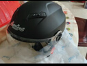 Andes HELMET3c认证电动摩托车头盔男四季女士夏季头盔安全帽四季通用夏天半盔 哑黑透明短片【升级3C款】 均码 实拍图