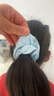 爆品蓝白波点大肠发圈少女心发饰 蓝白+波点 共2个 实拍图