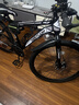 EG7山地自行车成人学生变速越野单车双减震赛车26寸青少年男女 辐条【加厚防滑轮-更安全】黑白 26寸21速【适合：160-180CM】 实拍图