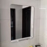 含雅卫生间镜子免打孔浴室镜挂墙式洗手间厕所化妆镜子贴墙自粘玻璃镜 经典黑【30*40cm】高清防爆 实拍图