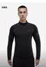迪卡侬（DECATHLON）凉感t恤内搭半拉链速干修身长袖男训练服运动速干衣健身跑步上衣 经典黑（保暖速干） L 实拍图