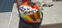 LS2情侣摩托车头盔男女机车赛车全盔儿童防雾大尾翼四季通用FF802 特白/桔摩擦 L(建议53-54头围) 实拍图