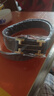 新款鳄鱼纹H男士腰带无牙自动扣皮带仿真皮时尚百搭潮流休闲年轻 金色鳄鱼纹H字-无牙带身 120cm 实拍图