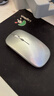 SUOYING【TOP榜第一名】无线鼠标蓝牙静音可充电办公无限声笔记本电脑平板游戏适用小米华为荣耀联想苹果 尊享【高精准芯片丨加强续航丨七彩呼吸灯丨可充电】银 适用华为苹果小米惠普华硕联想荣耀macb 实拍图
