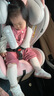 Heekin德国 儿童安全座椅汽车用0-4-12岁婴儿宝宝360度旋转ISOFIX硬接口 尊享粉(遮阳棚+上拉带+侧保护) 实拍图
