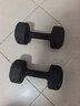 PROIRON普力艾 哑铃男士健身家用浸塑哑铃套装亚铃 晶黑色10kg*2 实拍图