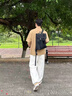 明星同款演唱会白色牛仔裤男cleanfit高级感直筒2026春夏休闲裤子 白色 K3391  XL 体重 80-95kg 建议 151-170斤 实拍图