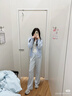 优衣库女装棉莫代尔混纺圆领针织开衫/毛衣毛衫外套26新款482977 60 浅蓝色 S 晒单实拍图