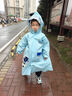 牧萌儿童雨衣带书包位男童女童女孩加长全身学生雨披 蓝色太空人 2XL 实拍图