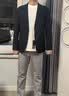 杉杉官方旗舰店休闲西装外套男士2026春秋季高端正装男款西服男士单西 藏青（成衣免烫有弹力） 50 (180/92A) 140斤-155斤 实拍图