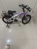 凤凰（Phoenix）儿童自行车脚踏车自行车3-8-12-18岁童车双碟刹带辅助轮16寸紫色 实拍图
