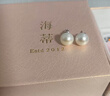 海蒂9-10mm无核S925银淡水珍珠耳钉素耳饰经典款女送女友礼物附证书 实拍图