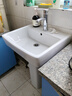 柯鲸 洗手盆方形立柱盆卫生间陶瓷洗手池台盆阳台洗脸盆面盆洗组合 C款立柱盆+下水配件 实拍图