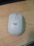 罗技（Logitech）M221 轻音鼠标 无线鼠标 办公鼠标 对称鼠标 带无线微型接收器 米白色 实拍图