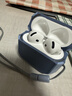 亿色（ESR）适用AirPods4保护套苹果耳机保护套2024四代降噪耳机壳magsafe磁吸可无线充电蓝牙耳塞防滑防摔蓝 实拍图