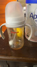 贝亲（Pigeon）自然离乳PPSU重力球吸管奶瓶 双把手240mL6月+(附带6月+12月奶嘴) 实拍图