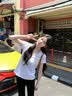 拉夏贝尔（La Chapelle）纯棉V领短袖t恤女款2026夏季小个子印花半袖体恤女正肩修身打底衫 实拍图