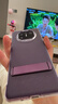 ESCASE 适用华为MateX5手机壳x5防摔真牛皮保护套商务皮套简约翻盖折叠下盖手机支架紫色 实拍图