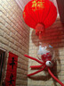 初奥大红灯笼大门挂的2026新年装饰春节元旦装饰品植绒布节庆年货led 一对120#【荐3-4m大门】+灯 72cm 实拍图