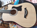 维卡斯（WEIKASI）民谣吉他初学者木吉他单板新手入门练习琴guitar吉它学生男女乐器 38英寸原木色+礼包【初学推荐】 实拍图