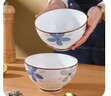 传旗 陶瓷碗 6英寸2只 釉下彩汤碗饭碗泡面碗家用餐具 古色古香 实拍图