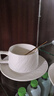 INMIND HOUSE轻奢咖啡杯碟套装精致高级感拿铁杯马克杯欧式陶瓷下午茶杯子陶瓷 咖啡杯碟套装-洁白【2个装】 产品规格图见图二 实拍图