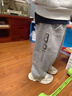 罗蒙儿童裤子男童春款儿童运动裤束脚卫裤校裤女童校园裤子灰薄绒120 实拍图