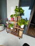 安尔雅松木花架子客厅阳台多肉植物多层组装花台简约置物架花摆架带轮 实拍图
