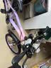 永久儿童自行车6-10-15岁以上中大童变速减震山地车单车赛车男女孩 辐条-维卡紫【减震 碟刹 99%装】 18寸7速【适合120-135cm】 实拍图
