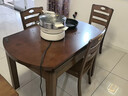实木餐桌椅组合简约大气现代可伸缩折叠方圆形吃饭多功能小餐桌子 浅胡桃色 单餐桌 1.38米 实拍图