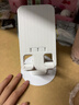 碳钢金属底座手机支架IPAD平板支架懒人桌面直播拍视频旋转高度可调节升降小巧便携支撑架可折叠 金属底座旋转折叠手机支架-白色 实拍图