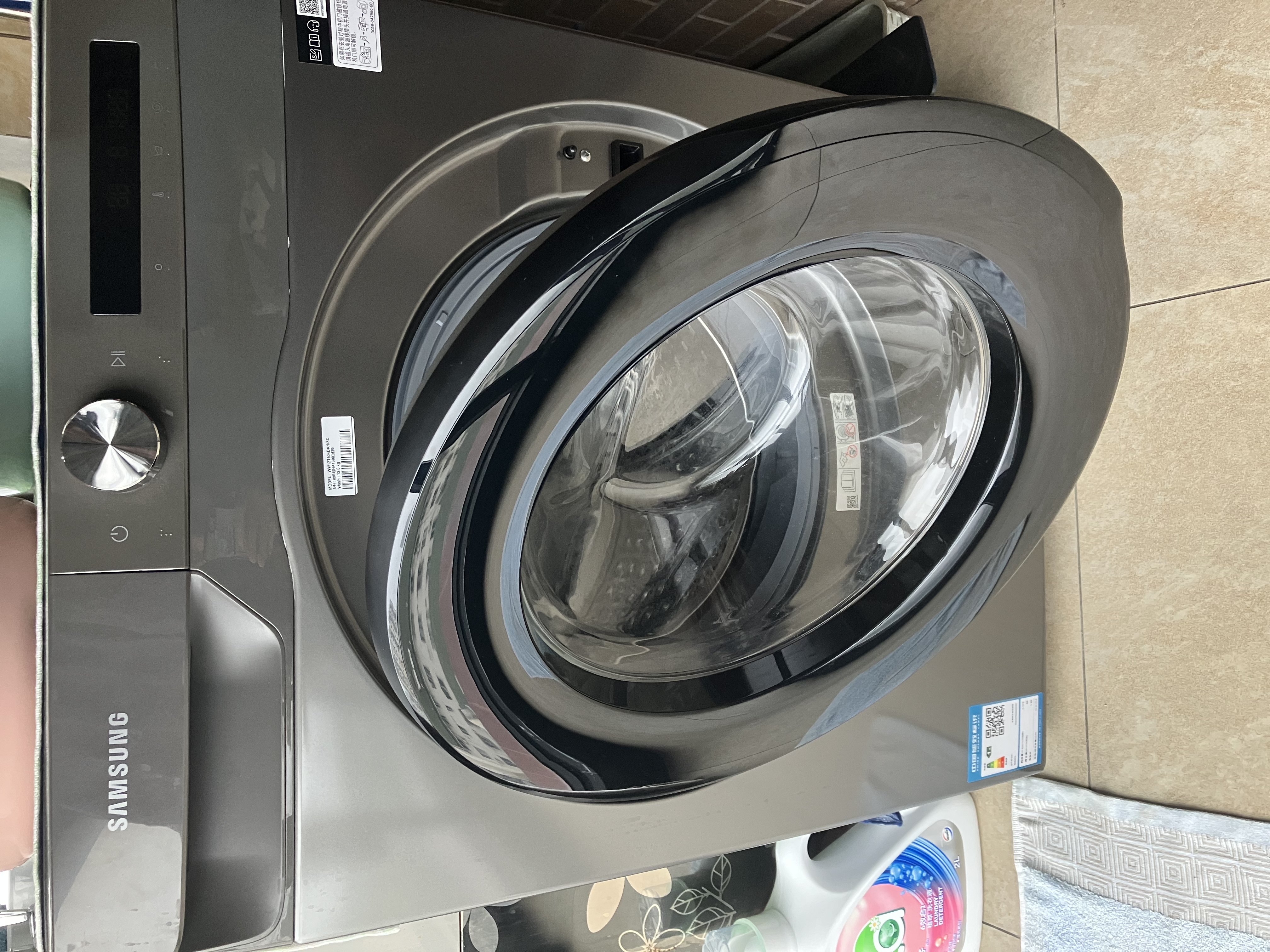 三星（SAMSUNG）原装进口12公斤大容量 AI智能控制 泡泡净洗 蒸汽除菌 智能变频滚筒全自动洗衣机 WW12T504DAN/SC 滚筒单洗 晒单实拍图