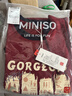 名创优品（MINISO）纯棉t恤男夏季撞色宽松高级感2026新款青少年潮流短袖 酒红 2XL 实拍图