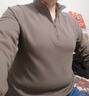 京东京造绒感发热运动长袖t恤男春季加绒保暖半拉链卫衣服 深卡其XL 实拍图
