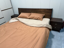 京东京造意式瓷磨四件套 60支长绒棉磨毛A类100%纯棉全棉床单被套床上冬天保暖双人 1.8m枫叶棕 实拍图