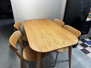 源氏木语 精选实木餐桌现代简约家用饭桌北欧小户型餐厅桌子橡木 【7】原木色餐桌1.3米+圆弧餐椅*4 实拍图