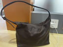 裘真【明星推荐】经典hobo包植鞣牛皮腋下通勤休闲饺子女包 咖啡色-小号（羊皮） 小包/大包 实拍图