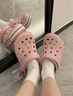 卡骆驰（CROCS）贝雅卡骆班洞洞鞋轻便耐磨一脚蹬休闲鞋女鞋时尚沙滩鞋|205089 芭蕾粉/糖果粉-6TG 37 /38(230mm) 实拍图