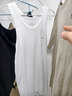 七匹狼背心男士100%纯棉修身弹力百搭打底汗衫男 白色XXXL 实拍图
