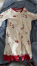 婧麒宝宝拜年服连体衣服冬装夹棉百日宴满月红色新生婴儿过年 平安喜乐满印【四季款】 59cm 实拍图