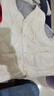 秋冬轻薄上衣棉马甲背心宽松新款大码女装保暖外穿显瘦内搭马夹女 米白色 【条纹内里】 5XL 【建议140-165斤】 实拍图