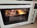 海氏（Hauswirt）C40三代电烤箱家用专业烘焙侧风机上下6根加热管上色均匀搪瓷内胆多功能大容量发酵一体机 湖水绿 40L 实拍图