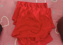 红豆内裤女大红抗菌棉氨女士内裤本命年中腰三角裤4条装 实拍图